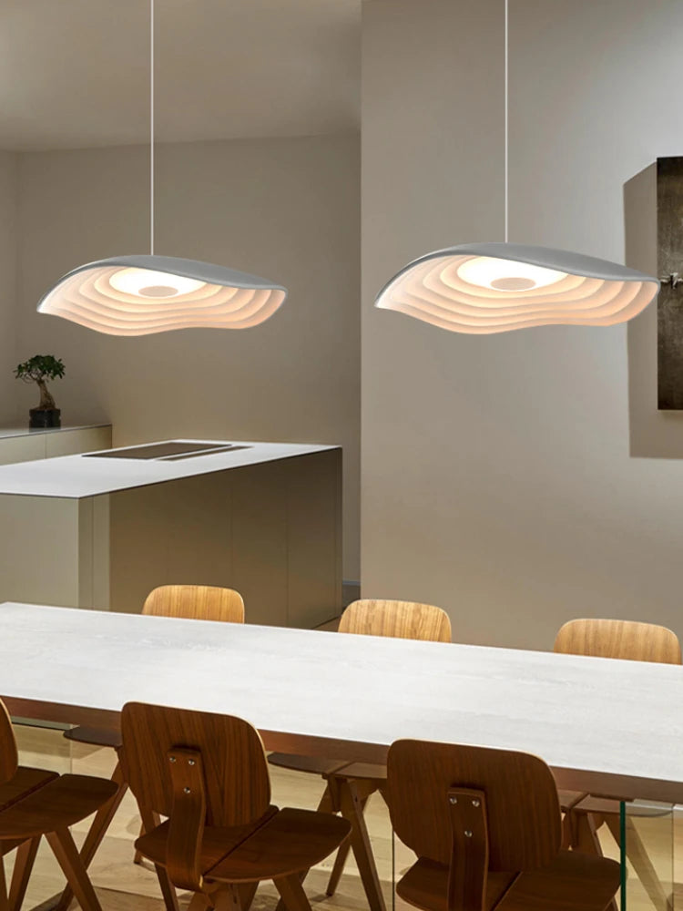 lustre design en forme de feuille de lotus pour bar et restaurant - vue 4 sur 7