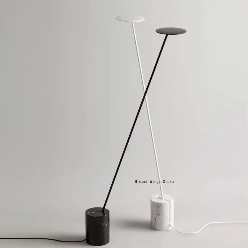 Lampadaire moderne fer marbre nordique