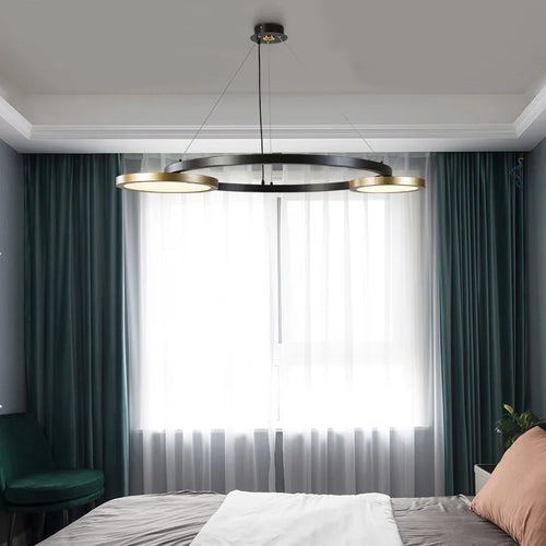 suspension à bande led en acier inoxydable design moderne pour intérieur - vue 7 sur 8