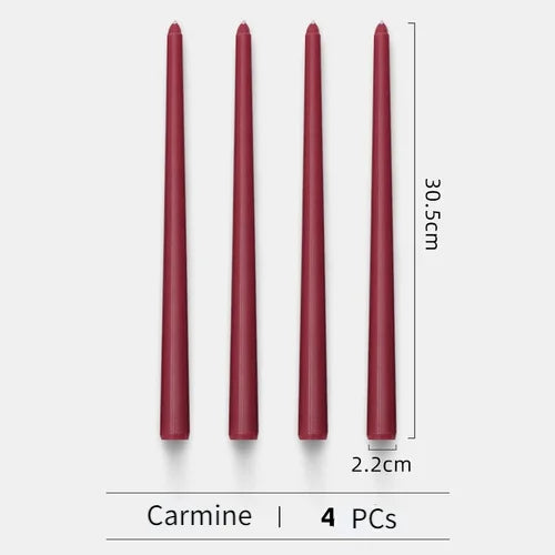 lot de 4 bougies coniques non parfumées pour décoration festive - vue 12 sur 22