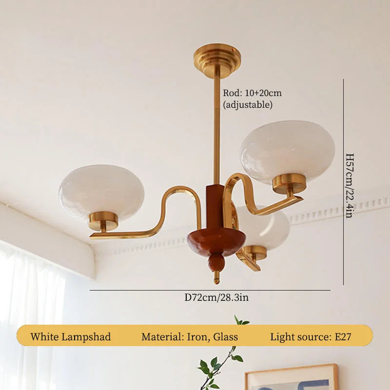 Vintage LED chandelier for elegant interior decor