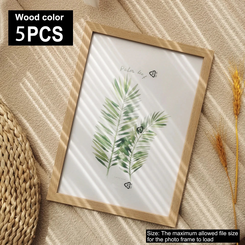 lot de 5 cadres photo en bois pour décorations murales - vue 6 sur 7