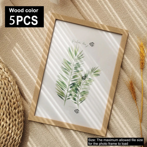 lot de 5 cadres photo en bois pour décorations murales