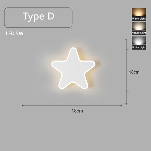 applique murale led blanche à différentes formes ludiques - vue 11 sur 16