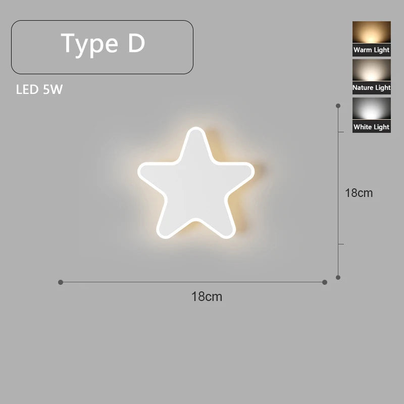 applique murale led blanche à différentes formes ludiques - vue 10 sur 16