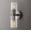 applique murale led moderne en cristal clair nickel laiton