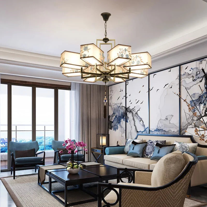 lustre chinois suspendu style moderne pour une ambiance simple - vue 5 sur 19