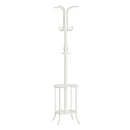 SONGMICS Coat Rack Freestanding, Coat Stand with Umbrella Holder, 12 Hooks, Metal, 175 cm Tall, for Entryway, Hallway