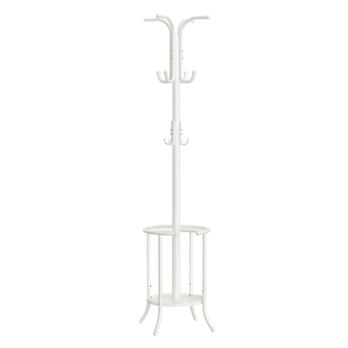 SONGMICS Coat Rack Freestanding, Coat Stand with Umbrella Holder, 12 Hooks, Metal, 175 cm Tall, for Entryway, Hallway - vue 8 sur 8