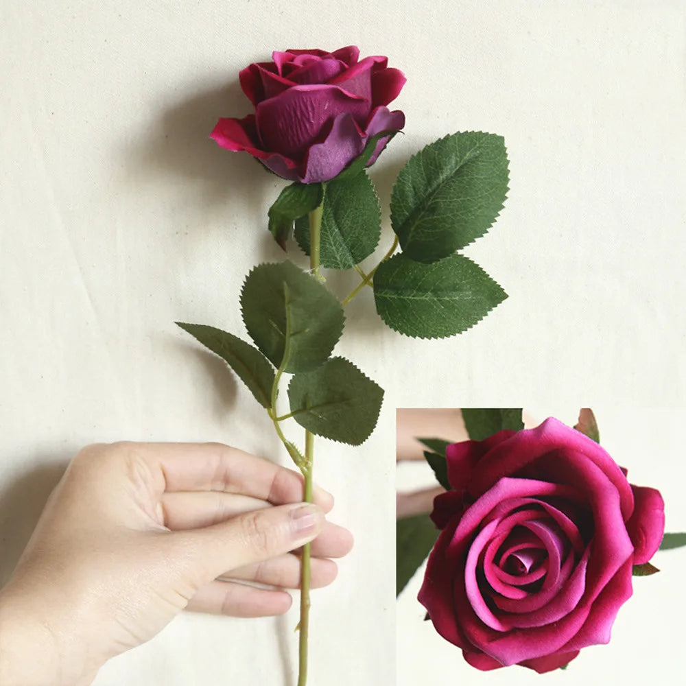 fleur artificielle en flanelle pour décoration intérieure et mariage - vue 9 sur 15