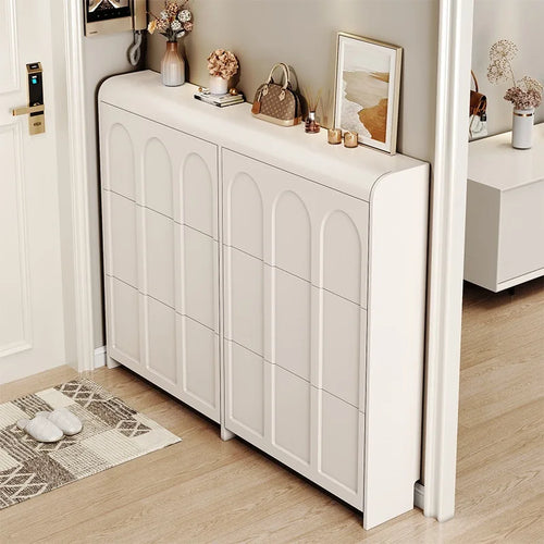 armoire à chaussures moderne en bois design nordique peu encombrant