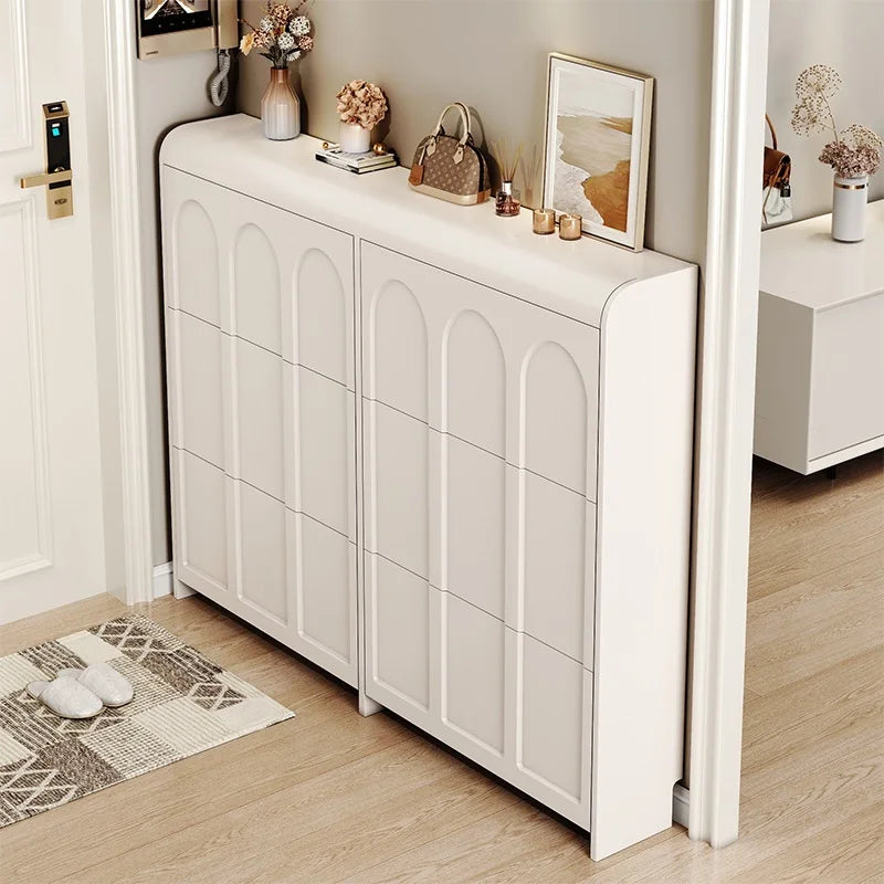 armoire à chaussures moderne en bois design nordique peu encombrant - vue 4 sur 20