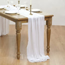 Chemin de table coton gaze vintage mariage fete