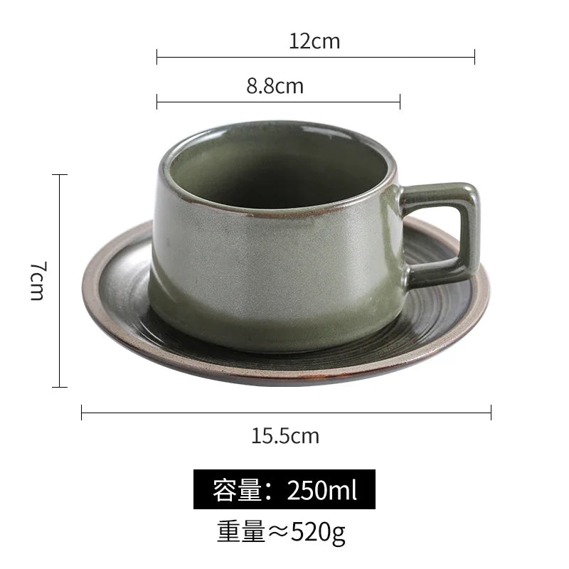 service à thé céramique style japonais rétro plateau