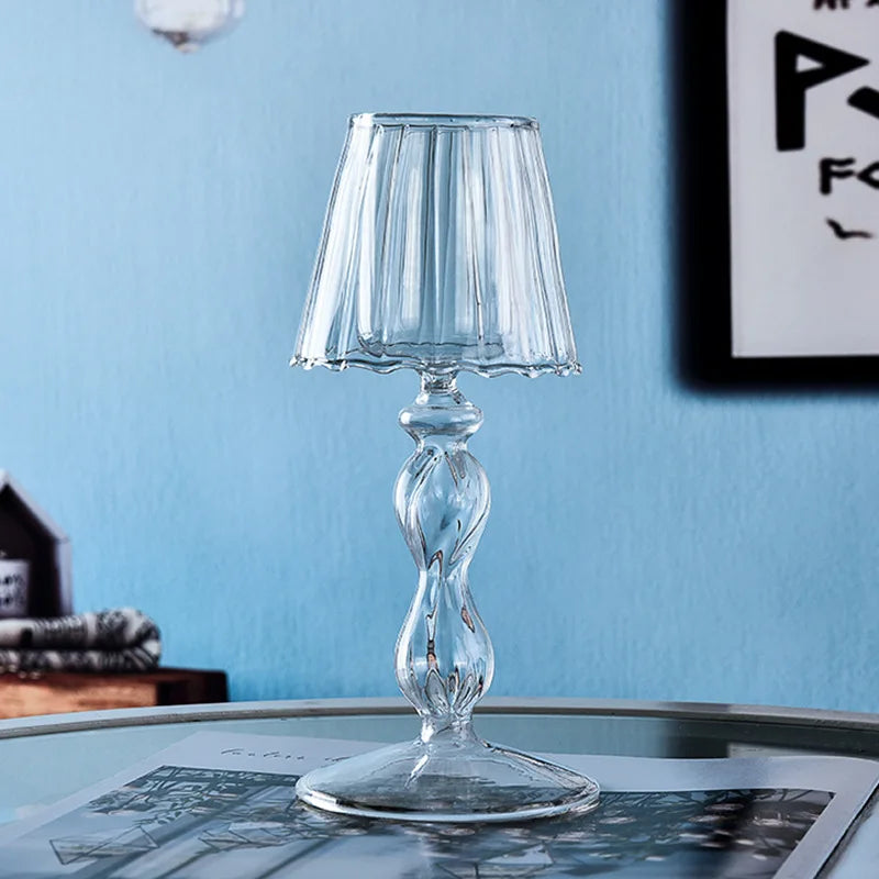lampe de bureau en verre style européen bougeoir créatif pour mariage décoratif - vue 8 sur 8