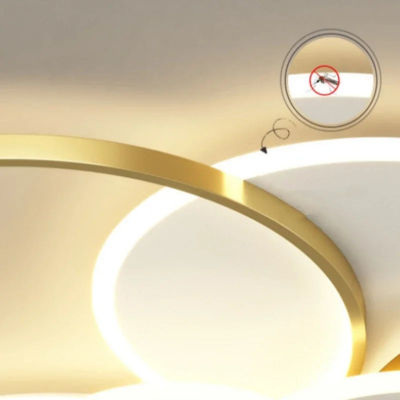 plafonnier Anneau moderne LED Simple variateur intelligent pour chambre à manger salon Hall éclairage intérieur - vue 6 sur 14