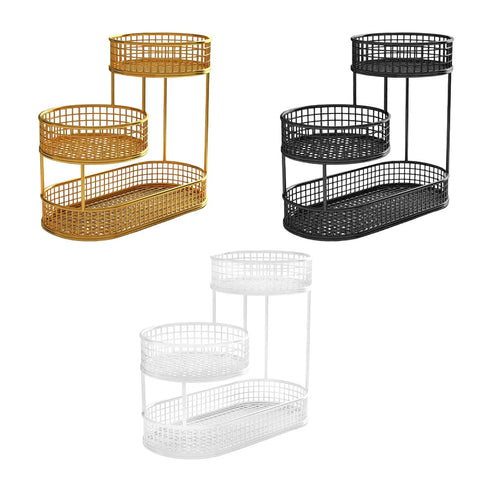 Countertop Fruit Basket Metal Wire Storage Basket, Counter Serving Tray Space Saver Serving Stand Vegetables Storage Rack - vue 2 sur 8