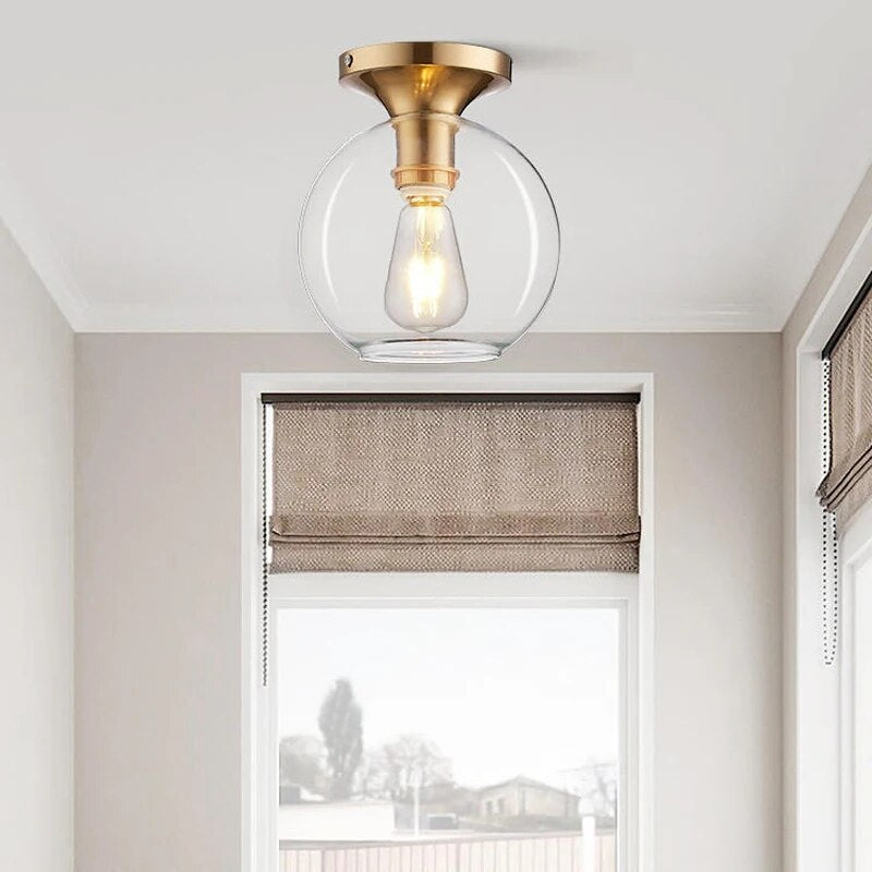 Plafonnier LED en verre transparent moderne - vue 4 sur 9