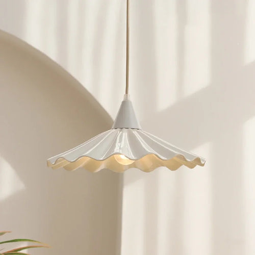 Suspension LED en céramique blanche de styliste