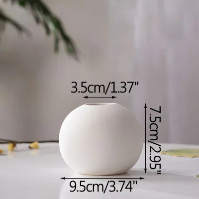 vase en céramique moderne pour fleurs séchées décoration artisanale - vue 8 sur 12