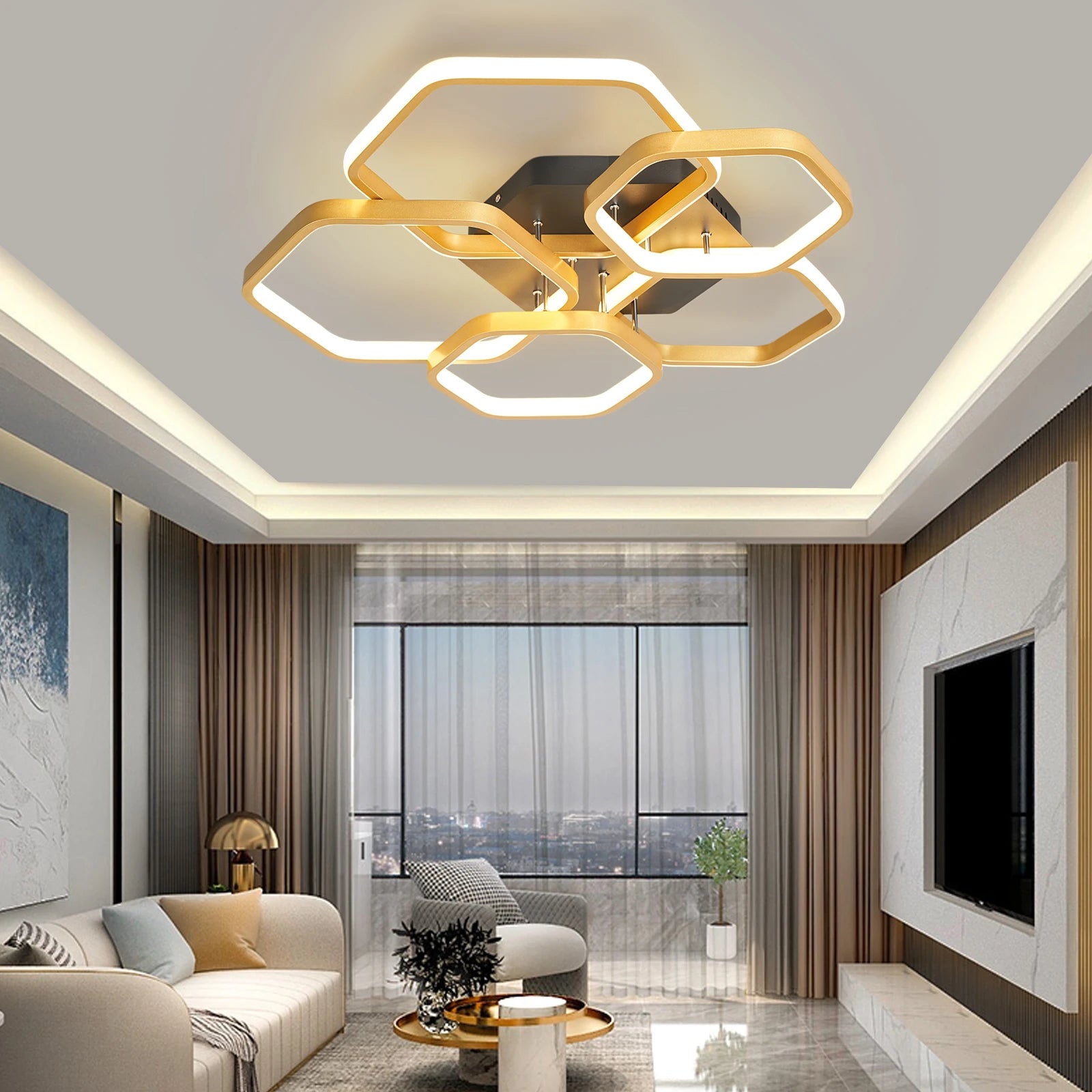 plafonnier led moderne et créatif pour maison intelligente - vue 2 sur 10