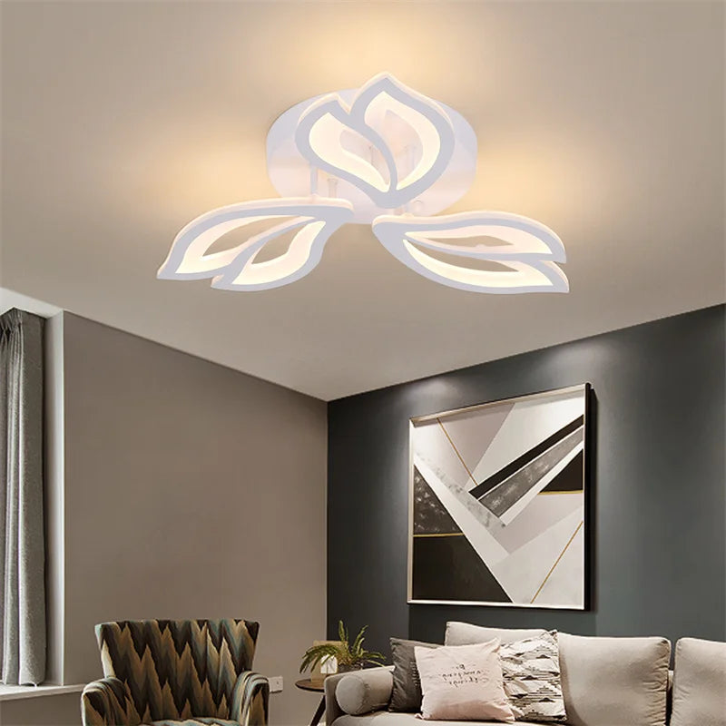 plafonnier intérieur moderne en acrylique luminaire décoratif idéal - vue 6 sur 9