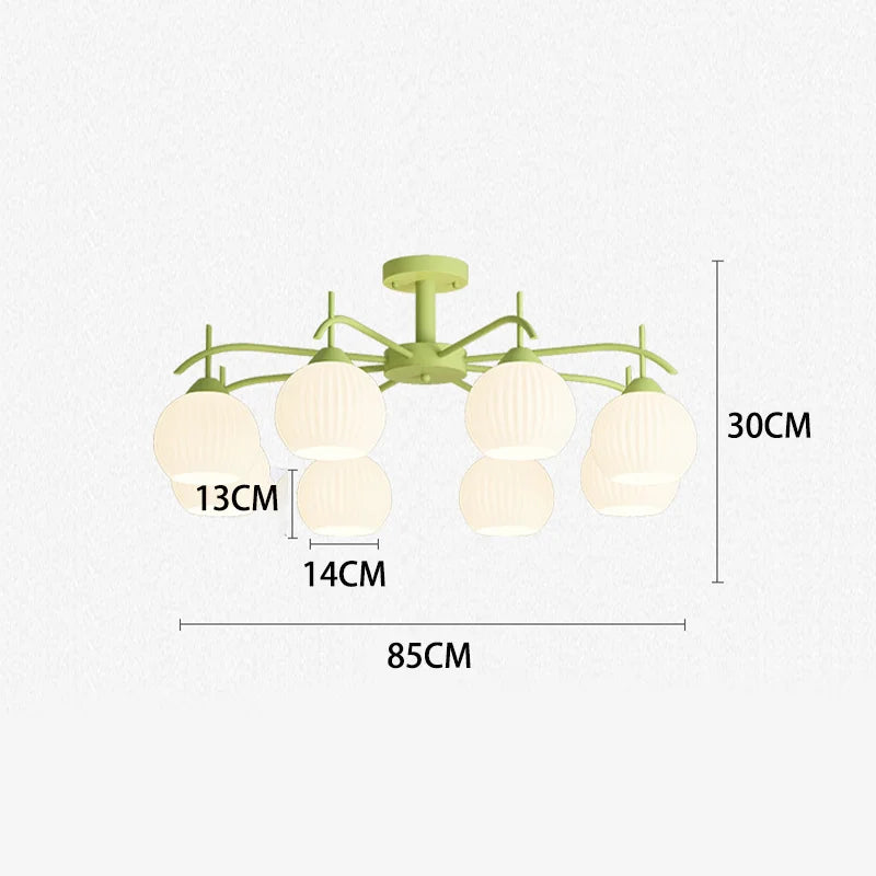 Nordic minimalist LED glass pendant chandelier Sandyha - vue 6 sur 9