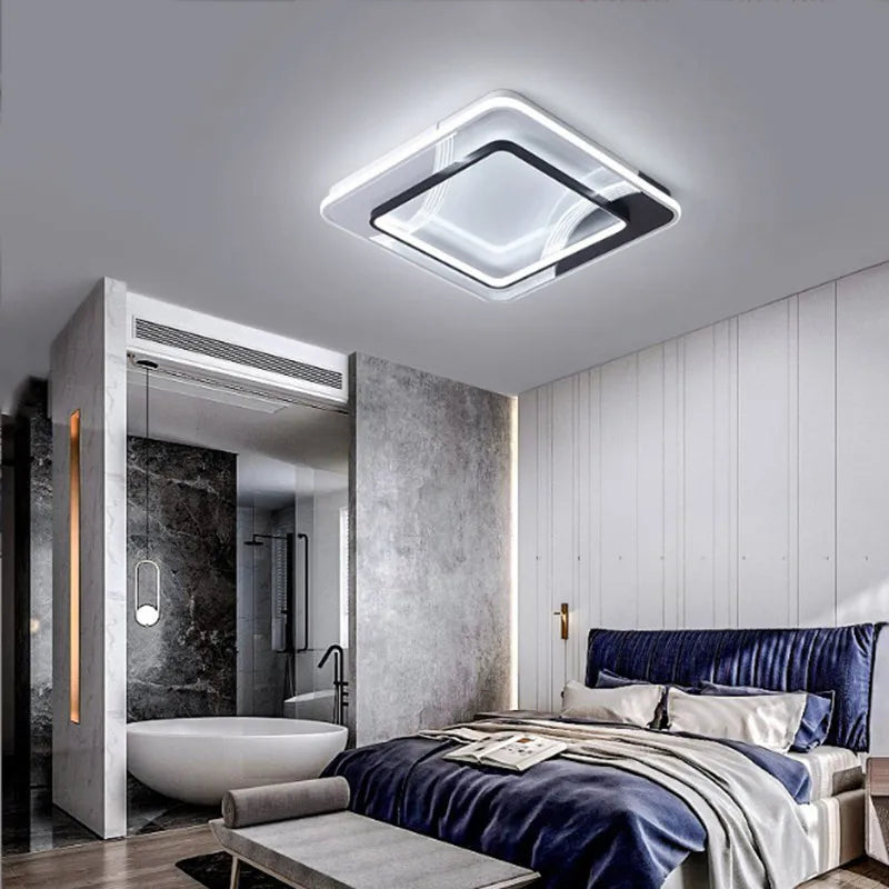 Plafonnier led design moderne intérieur - vue 3 sur 12