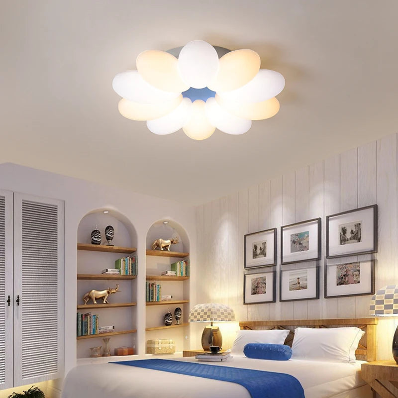 Plafonnier Led créatifs de plafond ovales pour salon salle à manger garçon fille chambre étude éclairages quotidiens intérieurs - vue 6 sur 7