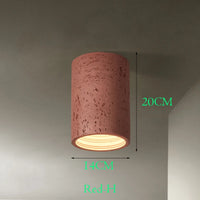 Wabi Sabi – spot lumineux Led en ciment rouge