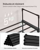 SONGMICS Shoe Rack, 10-Tier Metal Shoe Storage Organizer, Customizable Design, Metal Frame, Space-Saving Rack