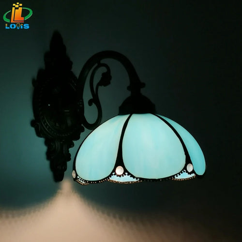 applique murale en verre courbé style méditerranéen pour intérieur chaleureux - vue 3 sur 6