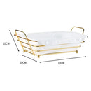 Golden Metal Wire Bread Baskets for Storage Pantry, Fruit Sorage Basket Container Durable Desktop Decoration Snack Box