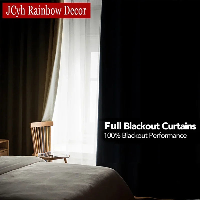 Rideau occultant effet lin isolant thermique chambre salon - vue 3 sur 11