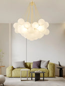 lustre moderne en verre design nordique pour éclairage élégant