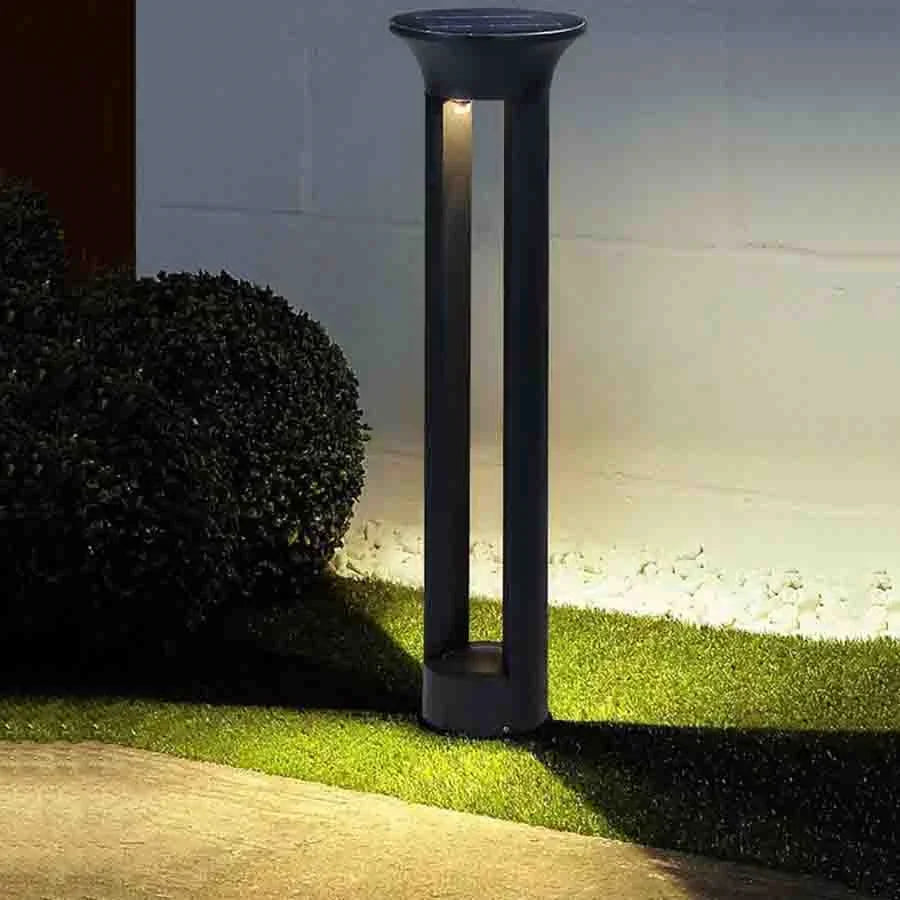lampe solaire d'extérieur en aluminium pour éclairage de jardin - vue 6 sur 24