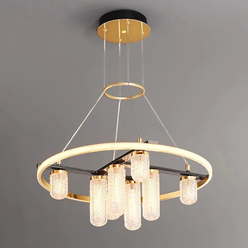 lustre led moderne de luxe pour éclairage intérieur - vue 6 sur 8