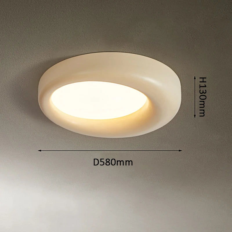 Plafonnier Led de Style crème nordique - vue 8 sur 9