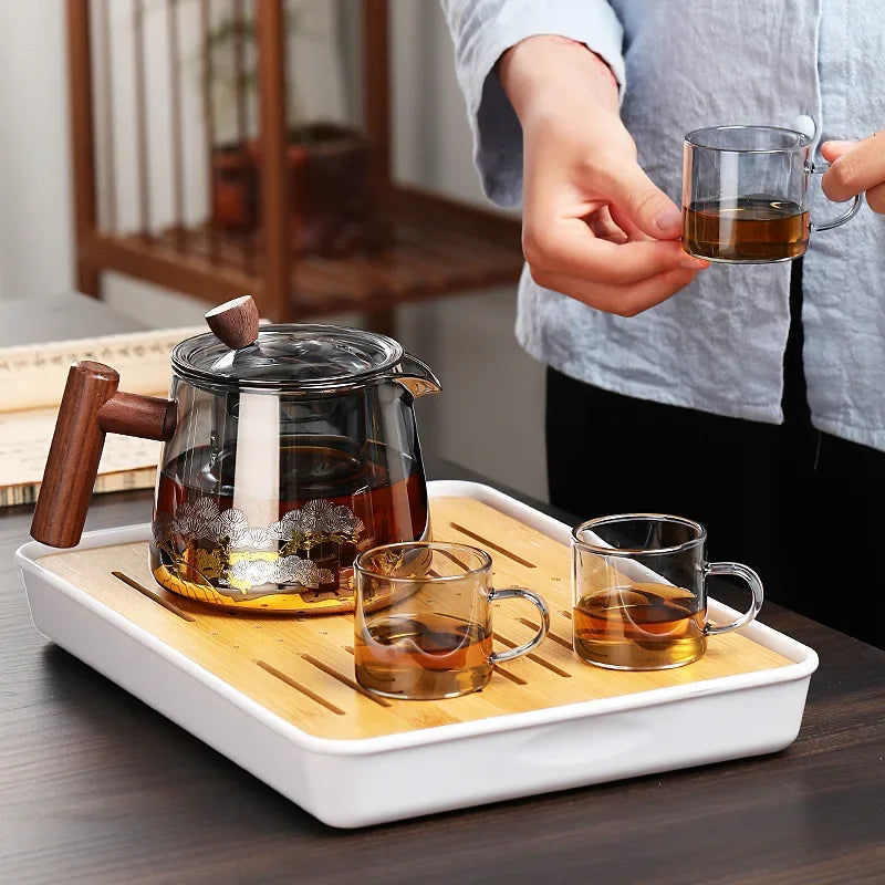 Theiere japonaise verre resistant gaiwan infusion the puer - vue 4 sur 6