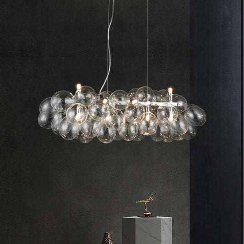 lustre moderne moonriver en verre suspendu pour décoration