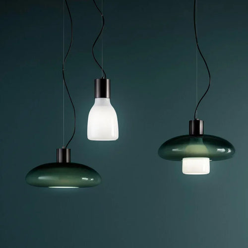 lustre en verre à led design moderne pour décoration intérieure - vue 6 sur 8