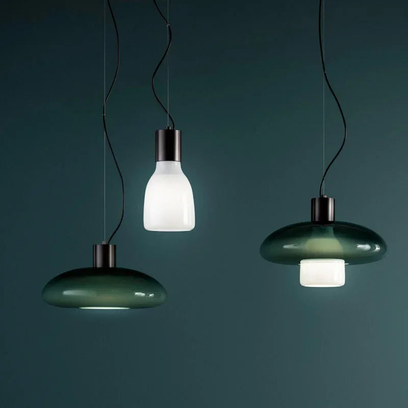 lustre en verre à led design moderne pour décoration intérieure - vue 6 sur 8