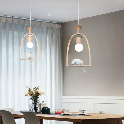 lustre créatif romantique design oiseau lumière suspendue décorative