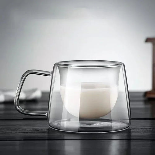 Tasse expresso verre double paroi 200 ml anse