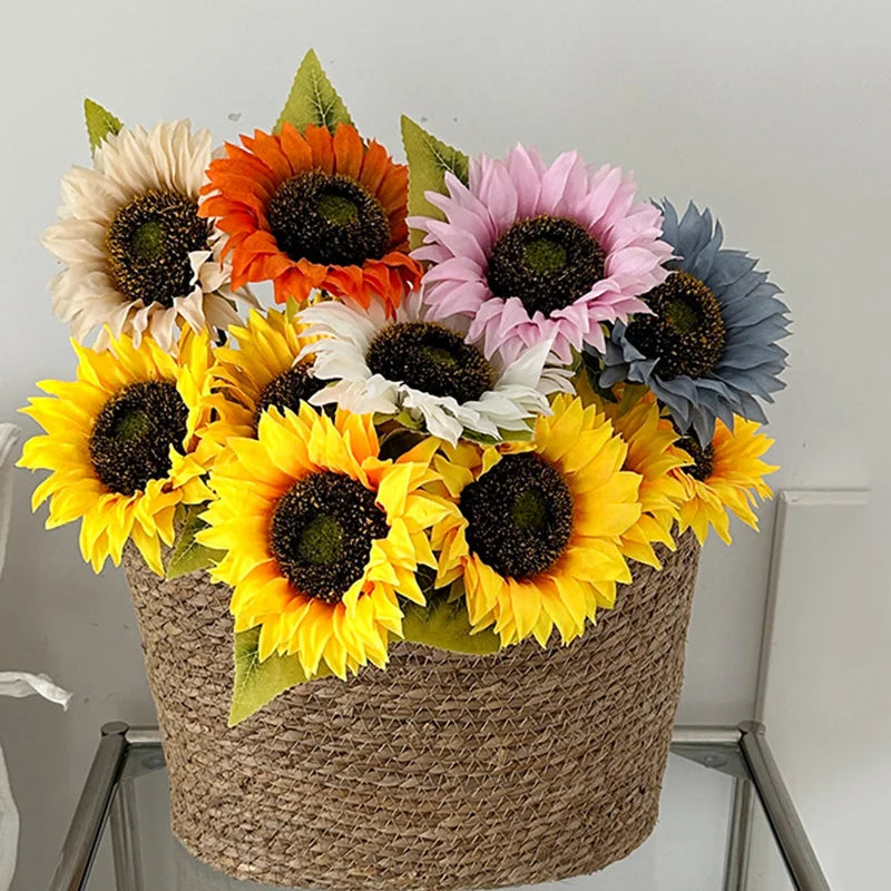 tournesol artificiel décoratif pour arrangements floraux et photographie - vue 3 sur 11