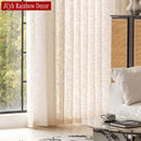 Voilage tulle brodé floral moderne pour salon chambre
