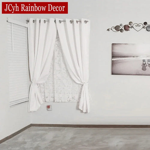 Rideau court occultant moderne pour cuisine salon chambre - vue 3 sur 7