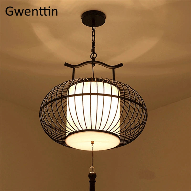 suspension à led style chinois pour décoration intérieure moderne - vue 6 sur 8