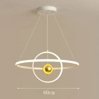 lustre circulaire en forme de boule de fer pour salon