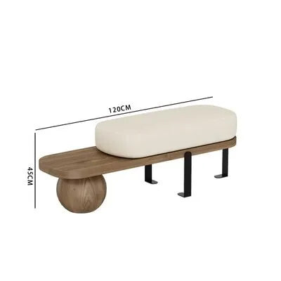 tabouret nordique en bois massif pour chaussures et repos - vue 16 sur 27